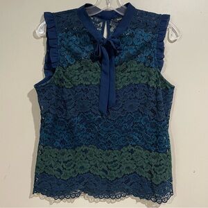 RW & CO Sleeveless Lace Top